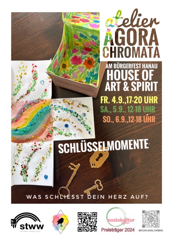 Schlüsselmomente- Was schließt dein Herz auf? Atelier Agora Chromata auf dem Bürgerfest Hanau